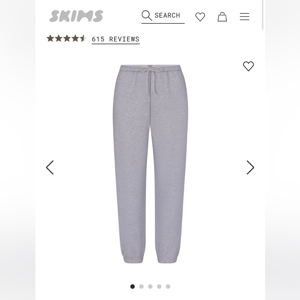 NWT Skims Cotton Fleece Joggers